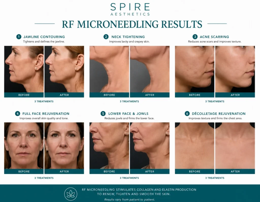 RF Microneedling Skin tightening Whitnash results