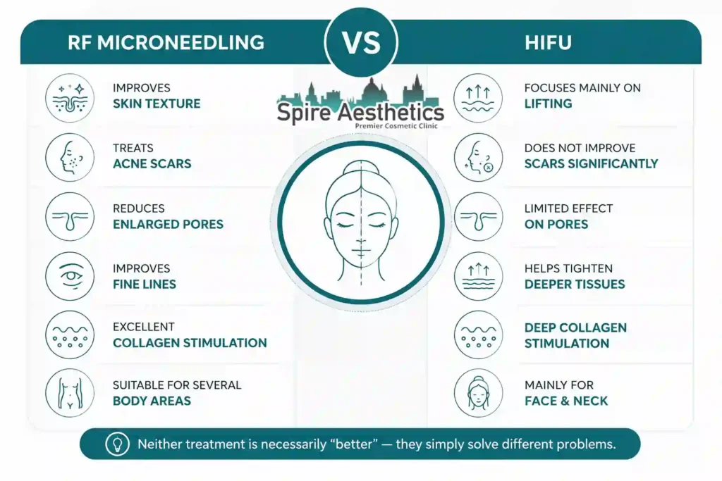 RF Microneedling vs HIFU: Which Treatment Gives Better Results Whitnash?